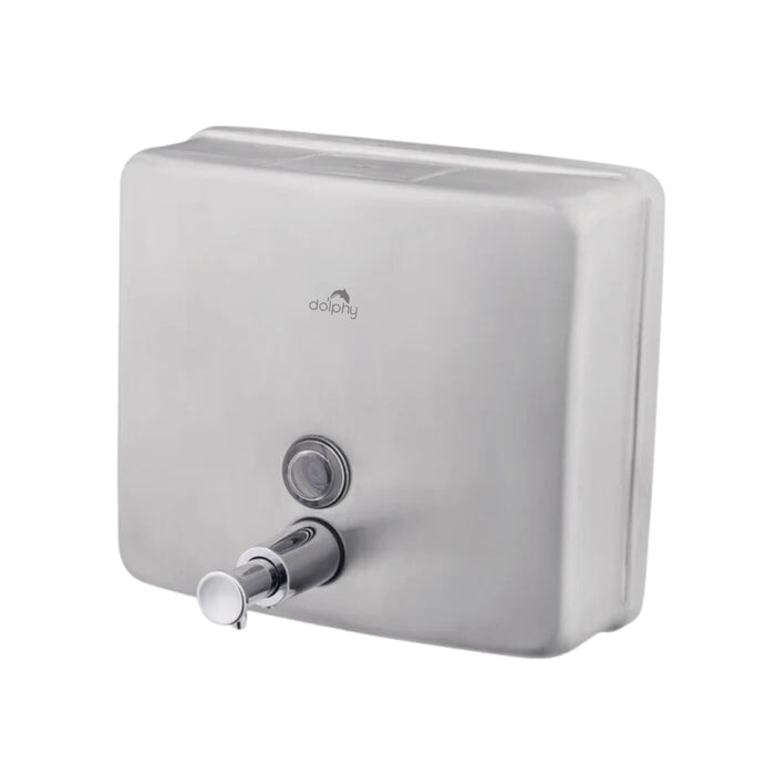 Compact stainless steel soap dispenser, 1200ml satin finish wall unit