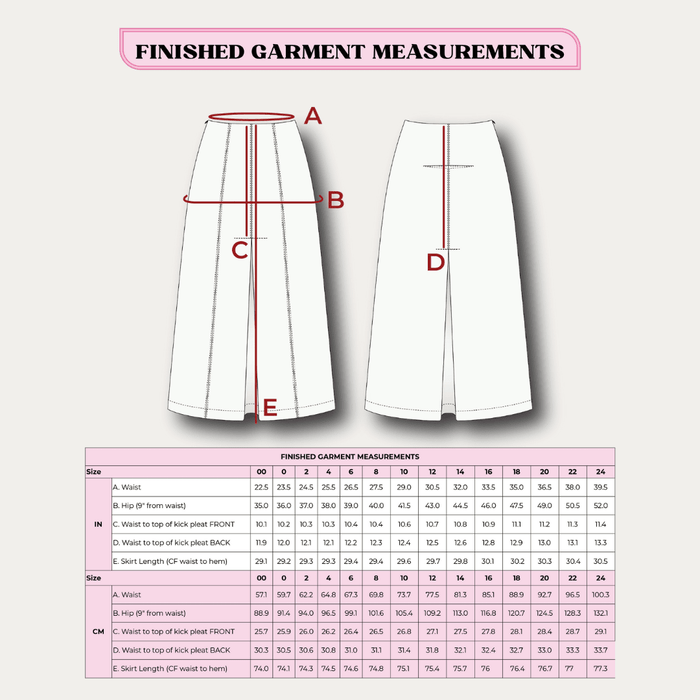 Cool Skirt PDF Pattern - Lydia Naomi - Simplifi Fabric
