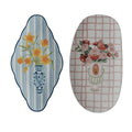 Cross Stitch Textured Stoneware Plate