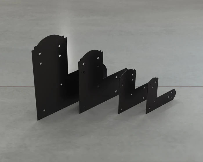 Crowned Style L Brackets - Various Sizes - Madison Iron and Wood