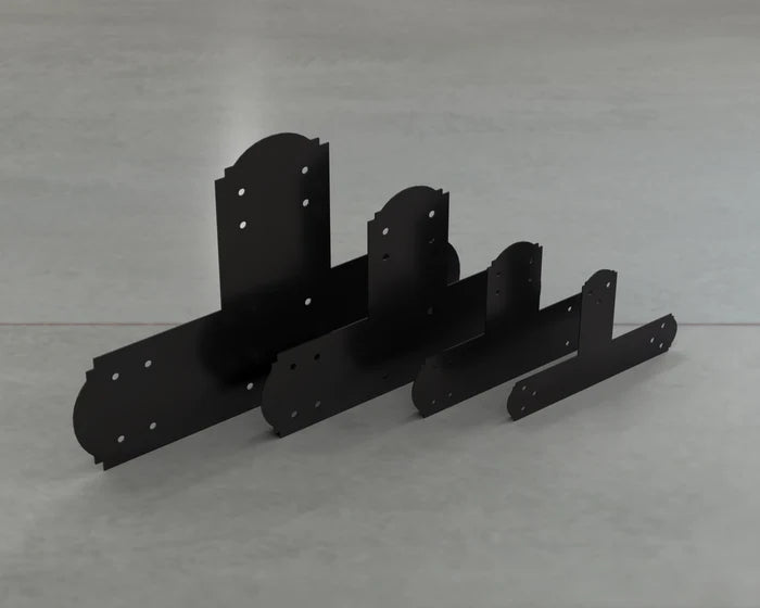 Crowned Style T Brackets - Various Sizes - Madison Iron and Wood