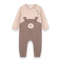 Cuddly Bear Embroidered Sweater Knit Baby Jumpsuit (Organic Cotton)