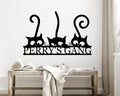 Curious Cats Personalized Metal Sign - Madison Iron and Wood