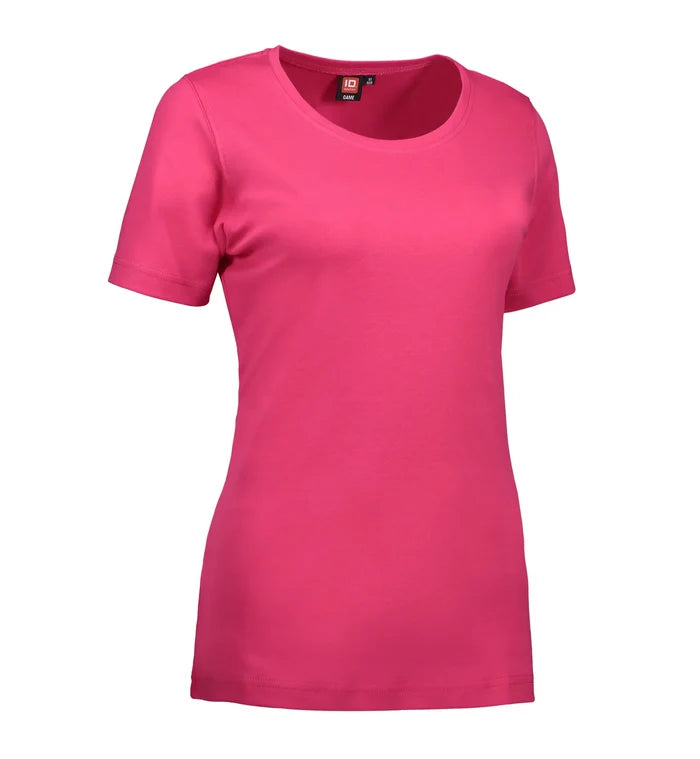 Dam t-shirt med rund hals i rosa