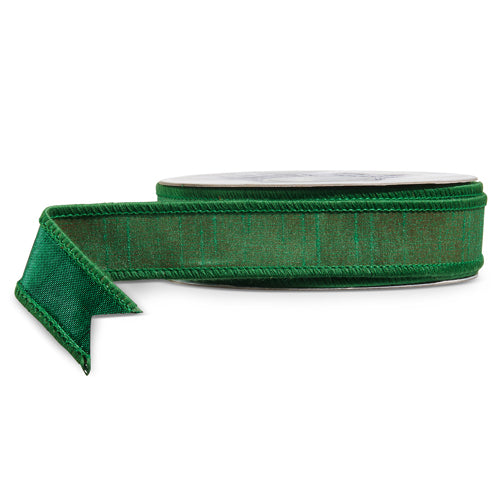 Dark Green Wired Ribbon, 1" X 10YD