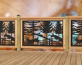 Deer Jumping Scene Railing Panel Insert - Madison Iron and Wood