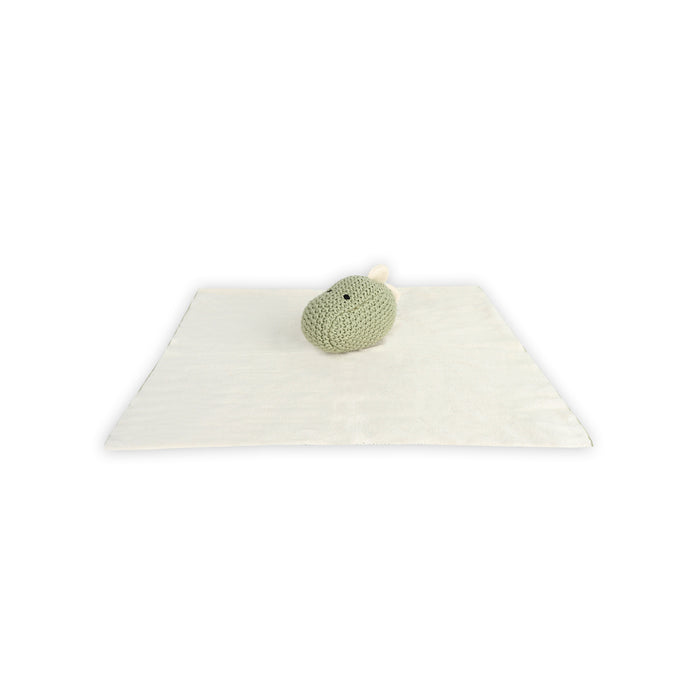 Dinosaur - Organic Baby Lovey Security Blanket Flat