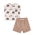 Doggies Baby Top + Shorts Set (Organic Muslin)