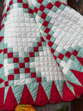 Double Irish Quilt with Cone Border