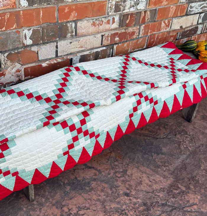 Double Irish Quilt with Cone Border