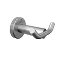 Double robe hook in brushed stainless steel, wall mounted