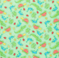 Double Sided Flannel Blanket - Frogs, Alligators, Turtles, and Lizards on Green Comfy Flannel