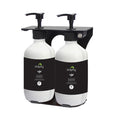 EcoFlow refillable soap dispenser in matte white, set of two wall-mounted 500ml bottles