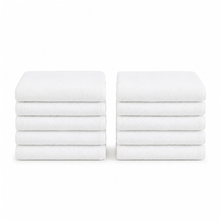 White cotton face washers fanned out