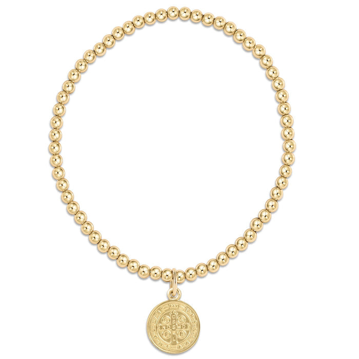 enewton Classic Gold 3mm Bracelet - Blessing Gold Disc