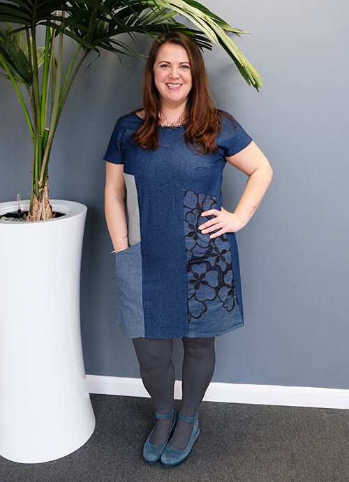 Essential Denim Dress - Paper Sewing Pattern - Sew Different - Simplifi Fabric