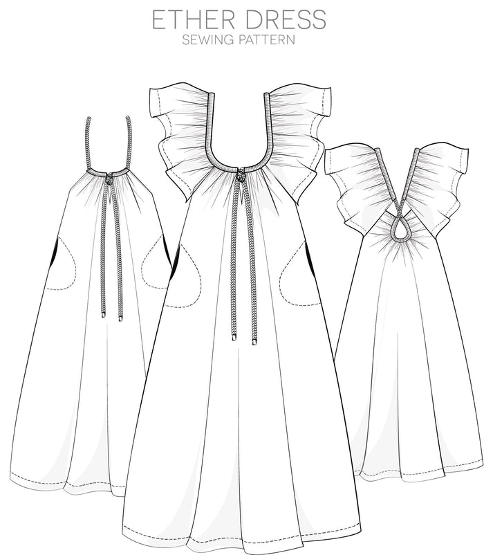 Ether Dress - Sewing Pattern - Pattern Fantastique - Simplifi Fabric