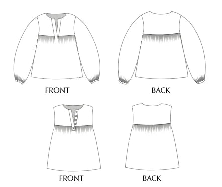 Felis Blouse - Paper Sewing Pattern - Sew Different - Simplifi Fabric