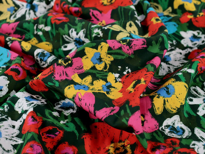 Firle Floral Cotton Lawn - Green - Oeko - Tex 100 - Fabric Godmother - Simplifi Fabric