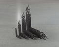 Flaming L Brackets - Various Sizes - Madison Iron and Wood