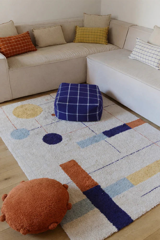 FLOOR CUSHION BUBBLY TERRACOTA - Rugs by Roo