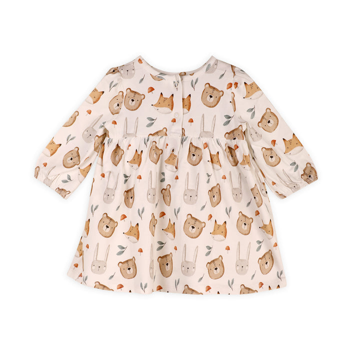 Forest Animals Fox Bear Baby Dress & Legging Set (Organic Jersey)