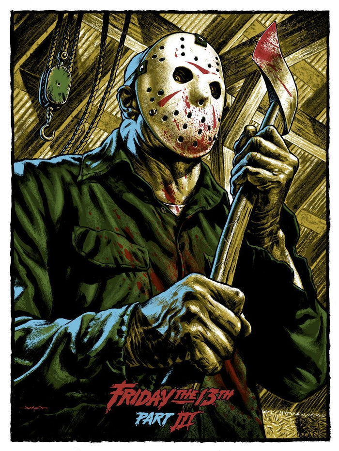 Friday the 13th Part III by Jason Edmiston, 18" x 24" Screen Print