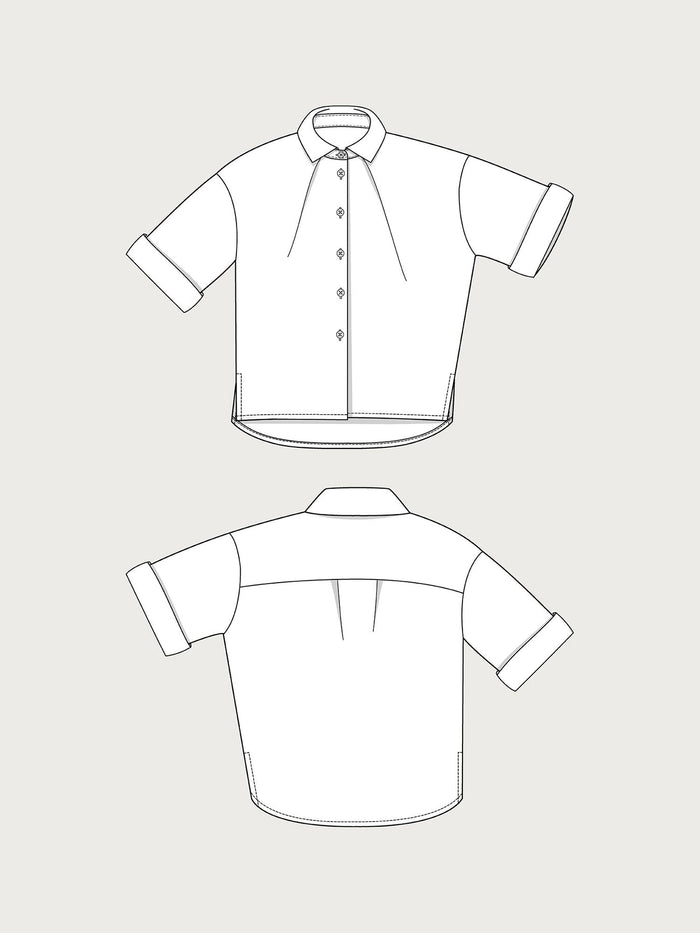 Front Pleat Shirt Pattern - The Assembly Line - Simplifi Fabric