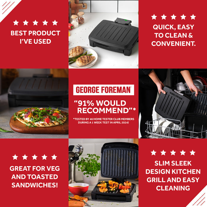 George Foreman Medium Immersa Grill - Black | 28310