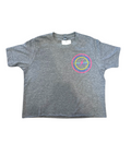 Girls Canyon Creek Nation Stamp Heather Grey Camp Tee Distressed/seasonal girls Frankie's Exclusives Heather Grey Y/S (6/8)