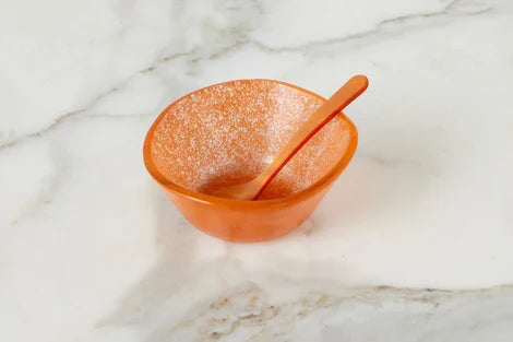 Glass Bowl & Dipping Spoon -Copper