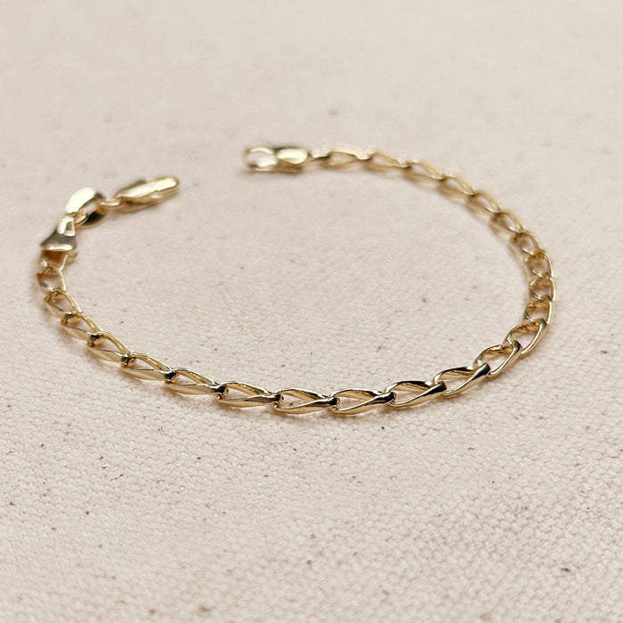 GoldFi - 18k Gold Filled Slight Twist Link Bracelet