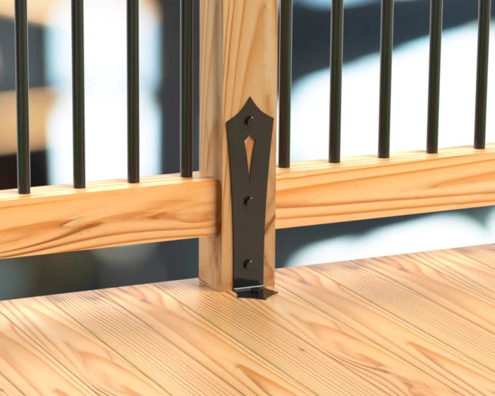 Gothic Post Base Bracket - Madison Iron and Wood