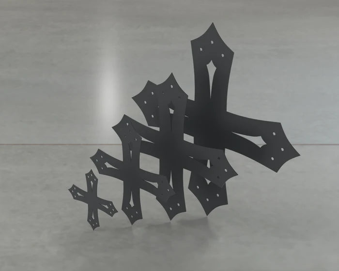 Gothic Style X Brackets - Various Sizes - Madison Iron and Wood