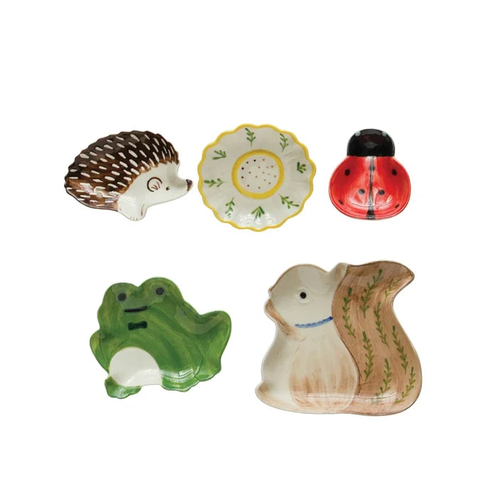 Hand-Painted Woodland Trinket Dishes