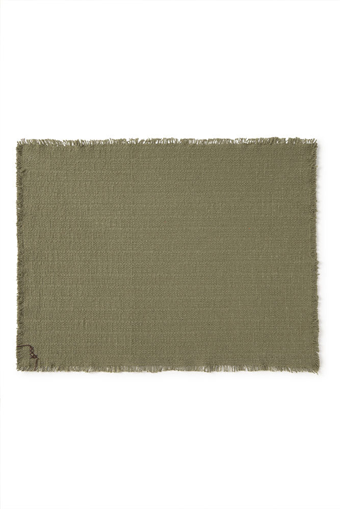 Handloom Placemat Kaki, Set of 4 - Rugs by Roo
