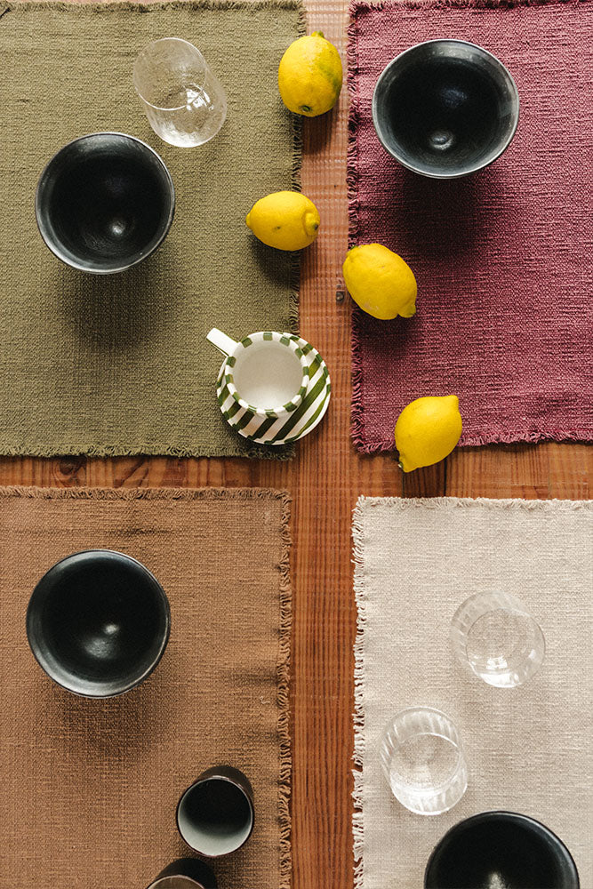 Handloom Placemat Marsala, Set of 4 - Rugs by Roo
