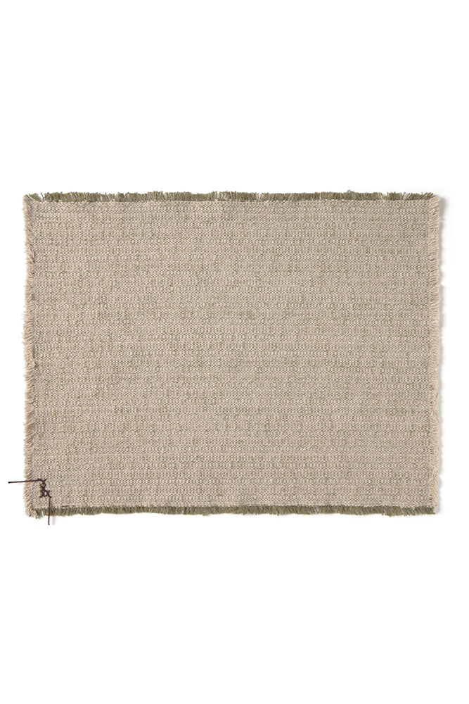 Handloom Placemat Natural and Kaki, Set of 4 - Rugs by Roo