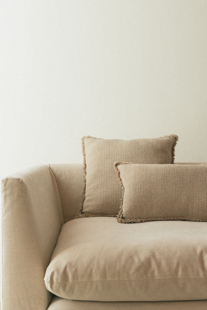 Handloom Rectangular Cushion Beige - Rugs by Roo