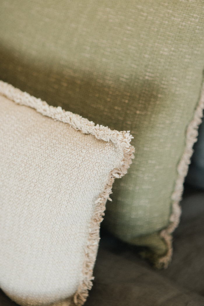 Handloom Rectangular Cushion Beige - Rugs by Roo