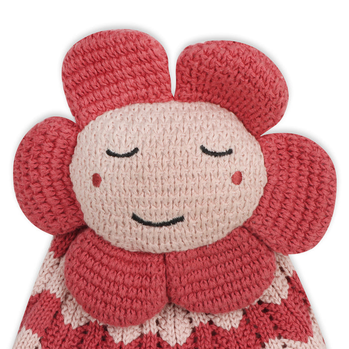 Happy Flower - Organic Baby Lovey Security Blanket