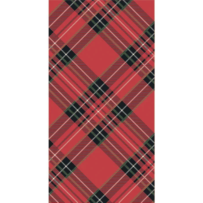 H&C Guest Towel Napkins -Red Plaid
