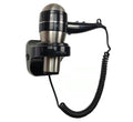Premium hair dryer in black and gold with stainless steel trim