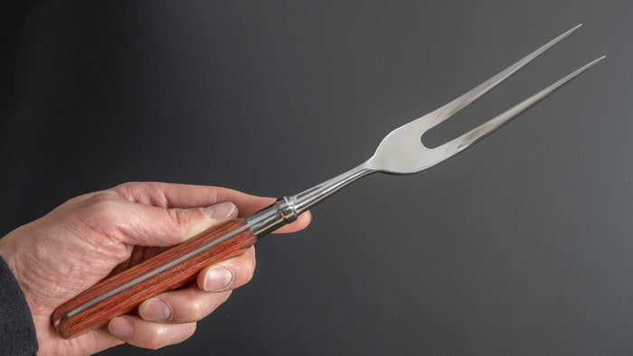 Hitohira Curved Carving Fork Red Pakka Handle - HITOHIRA