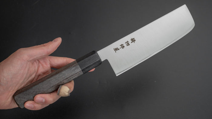 Hitohira Imojiya TH Stainless Nakiri 160mm Pakka Handle (Wa) - HITOHIRA