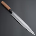Hitohira Kikuchiyo Manzo White #3 Yanagiba 240mm Walnut Handle (Saya) - HITOHIRA