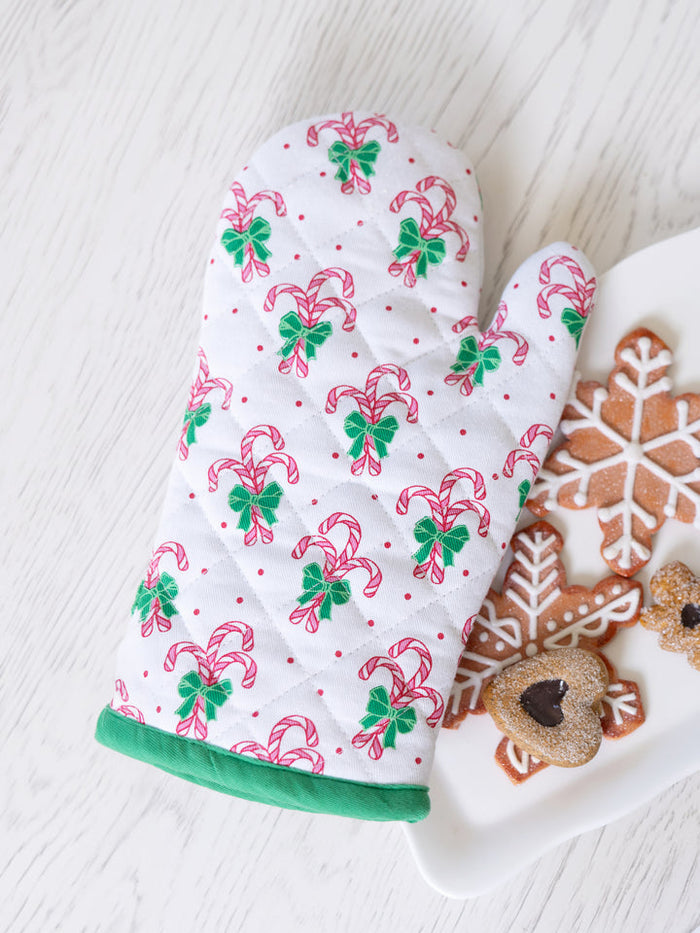 Holiday Oven Mitt -Candy Cane