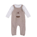 Horse Pocket Baby Knit Overall Set (Organic Cotton)