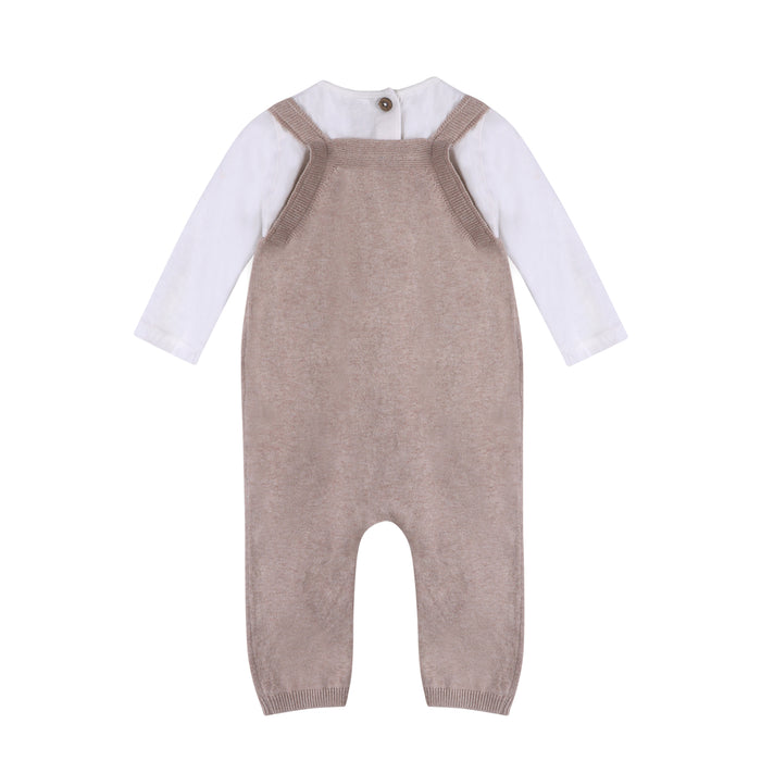Horse Pocket Baby Knit Overall Back (Organic Cotton)