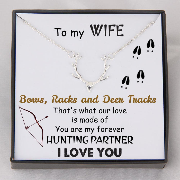 Hunter Necklace - Bow Hunting - To My Wife - My Forever Hunting Partner - Gnt15011